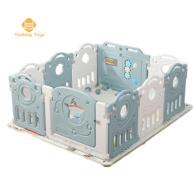 China Modern Portable Foldable Playpen Indoor Baby Playpen Plastic Barrier for sale