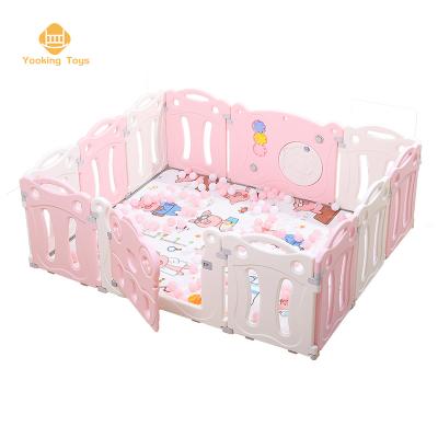 China Modern Plants Playpen For Baby Playpen Foldable Fence Play Yard Safety Plastic Fence for sale