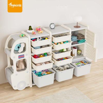 China 2021 Box Storage Rack And Safe Shelf Storage Racks For Organizer Kids Rack Car Shelf Rack Children Kids Toys Cabinet for sale