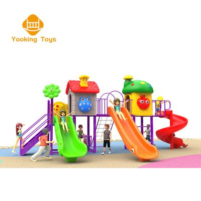 China Happy Plastic Playground Customized Colorful Mini Commercial Playground Kids Outdoor Go Around Swing And Slide Set Playground Turkey for sale