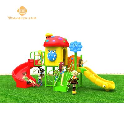 China Indoor Playground Plastic Outdoor Playground Set For Kids Children Custom Plastic Small Game Toys Outdoor Playground With Swing for sale