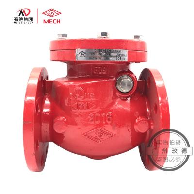 China Free Sample General Factory Mike Groove Fitting Industrial Ductile Grooved Flanged Iron Fire Fighting Swing Resilient Check Valve for sale