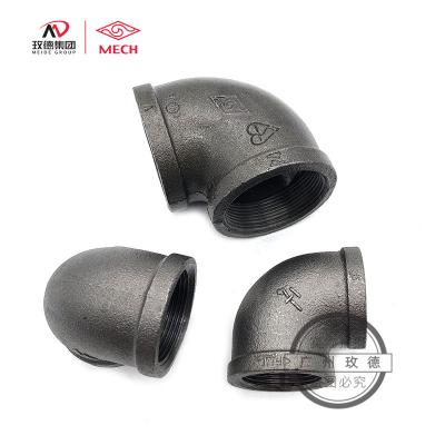 China Factory Free Sample Mike Groove Fittings Black Industrial Malleable Iron Fire Fighting Spline Pipe Fitting 90 Degree Elbow for sale