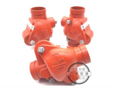 China Free Sample General Factory Mike Groove Fittings Red Industrial Ductile Iron Fire Fighting Grooved Resilient Swing Check Valve for sale