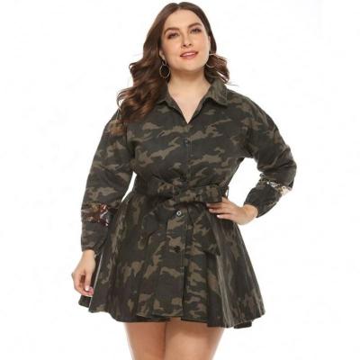 China Autumn Breathable Ladies Winter Plus Size Elegant Women Splice Camouflage Zipper Long Sleeve Gap Coat Women for sale