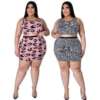 China 2021 QUICK DRY Casual Sexy Vest Skirt Two Piece Fashion Suit Plus Size 2Pcs Shorts Set for sale