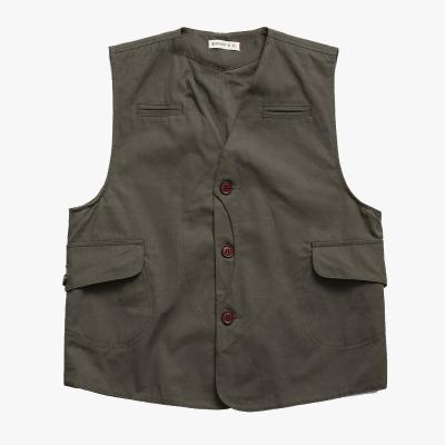 China Hot Sale Military Canvas Safari Jacket Fishing Vest Men Suit Vest Polyester/Cotton Multi-pocket and Women for sale