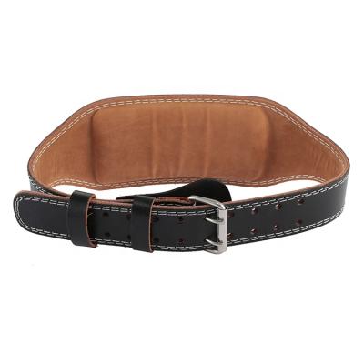 China Latest Arrival Powerlifting Back Weightlifting Leather Belt Durable Weightlifting Belt for sale