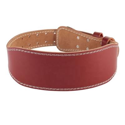 China Durable Favorable Price Leather Weightlifting Belt Weight Shaping 10mm Powerlifting Waist Support Belt Back Weightlifting for sale