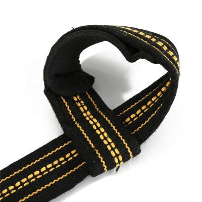 China Thicker Weightlifting Straps Good Quality Gym Cotton Wrist Straps Durable Weight Lifting Straps for sale