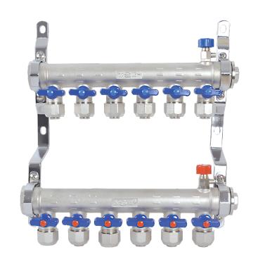 China Modern Factory Making Good Quality 1 Inch Brass Manifold For Floor Heating System for sale