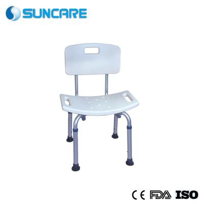 China PE shower chair with back, tool free for sale