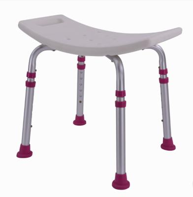 China PE Bath Seat Shower Chair ALUMINUM Adjustable Disabled Shower Bench Durable Lightweight Aluminum For Older PE White Far Infrared CE for sale