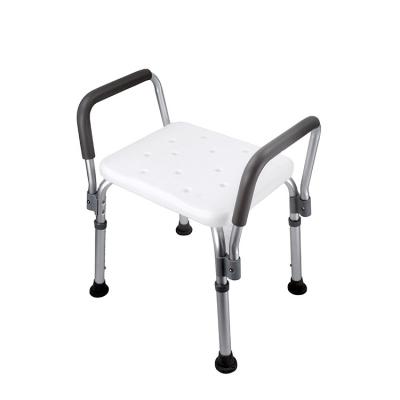 China Kids Light Weight Shower Chair Aluminum Adult Bath Seat With Armrest for sale