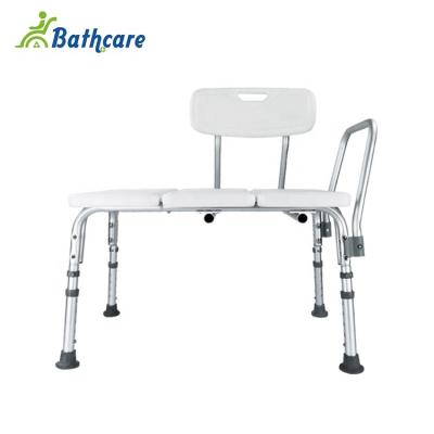 China Two Kinds Of Chair Feet Bath Chair Medical Aluminum Shower Seat With Armrest for sale