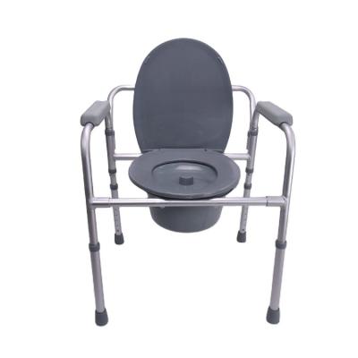 China Steel Frame Toilet Chair With Folding Bepan Factory Supply Disable Rehabilitation Therapy Supplies Home Or Hospital Bathroom Steel Frame T/T for sale