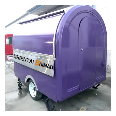 China Vegetable processing factory products latest good quality round food trailer for sale for sale