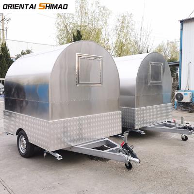 China Vegetable processing factory new design mobile round stainless steel food trailer for sale for sale