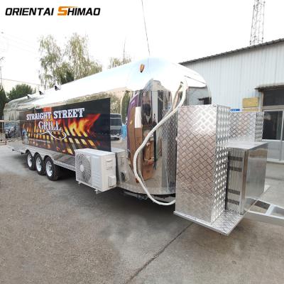 China Vegetable processing factory custom a beautiful cafe airstream food trailer ice cream concession food truck for sale for sale