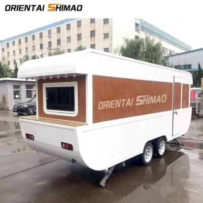 China Vegetable Processing Factory Europe Customized BBQ Grilled Kitchen Mobile Camping Caravan Vintage Food Trailer for sale