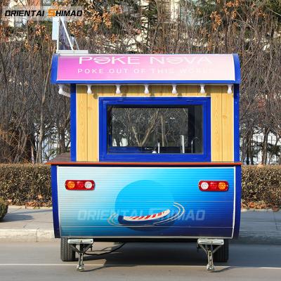 China Mobile Concession Truck Complete Food Trailer Vintage Vegetable Processing Plant Coffee Cart For USA for sale