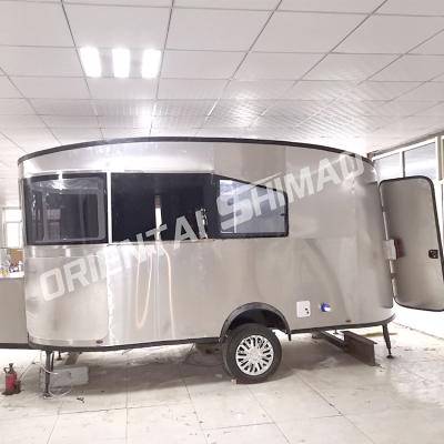 China Canopy camping land mobile camper land caravan travel trailer airstream camper travel tent aluminum teardrop trailer off road trip for sale for sale