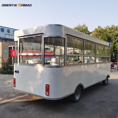 China New Custom Vegetable Processing Factory Food Industry Street Food Truck Food Cart Bus For Sale for sale