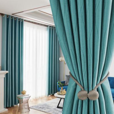 China High Quality Triple Weave Jacquard Gray Fabric Curtain Blackout Factory Supply Blackout On The Rod Curtain for sale