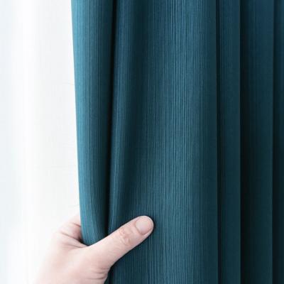 China Blackout Factory Supply Two Sides Style 99% Canvas Blackout Curtain Ready Made Fabric For Living Room for sale