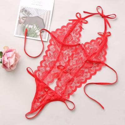 Chine À trois points tricotés lacent les vêtements de nuit sans manche tricotés floraux de lingerie sexy à vendre