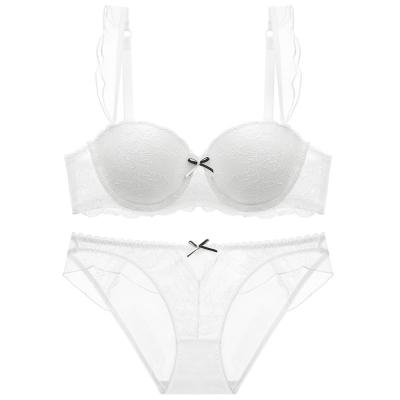 China 80B 85C 90B 90C White Ultra Thin Transparent Bra XXXL Ladies Underwired Non Padded Bras for sale