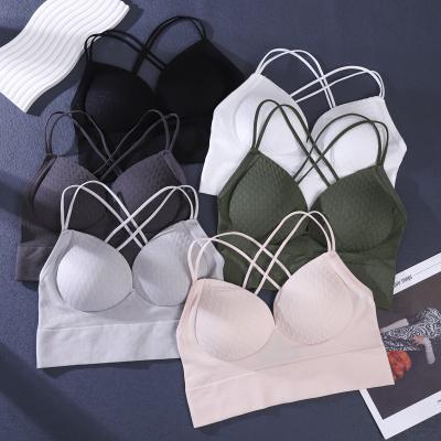 China New Design Beauty One-Piece Tube Back Upper Wrapped Chest Fixed Cup Sexy Fantasy Seamless Bra for sale