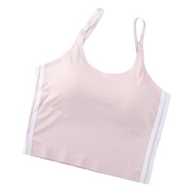 China Beautiful breathable back ice silk vest inside the match can be worn outside the women's sports bra for sale