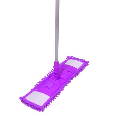 China Sustainable Microfiber Flat Mop Telescopic Swob 120cm for sale