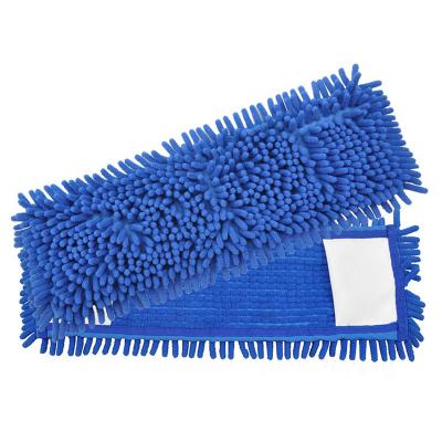 China 100% Sustainable Polyester Microfiber Chenille Mop Pad Size 42*14cm for sale