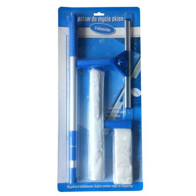 China Sustainable Window Washer Kit With Telescopic Aluminum Handle Extends 150cm for sale