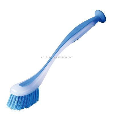 China Sustainable New Plastic Dish Brush Dishwashing Brush With Suction Cup HD5531 for sale