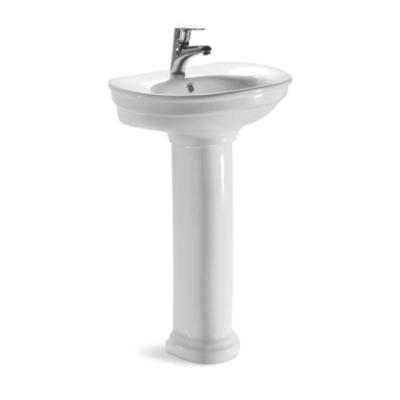 China Shampoo sinks MT-7041A hot sale style porcelain hand wash round pedestal sink/vitreous sink with pedestal for sale