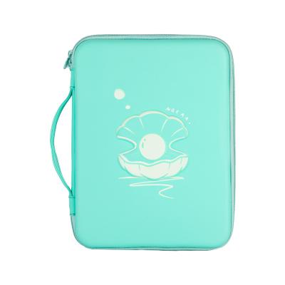 China OEM Adorable Blue Water Resistant Custom Sublimation Printing 11 Inch Hard Shell Laptop Sleeve Bag With Handles For Women Ladies for sale