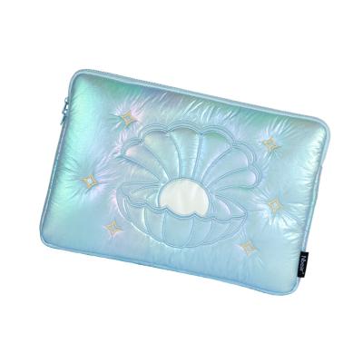 China Perfect soft waterproof nylon sleeve luxury pearl print custom custom protection laptop handbag for women for sale