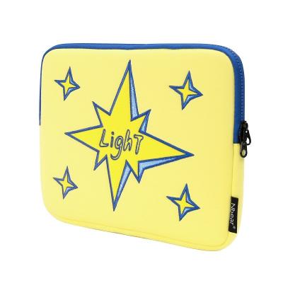 China Custom Adorable Yellow Multipurpose 11inch Designer Logo Cotton Polyester Women Men Portable Laptop Bag Sleeve Briefcase For Computers for sale