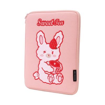 China 2022 Cute Pink Designer New Arrival Women's 11inch Women's Business School Laptop Tablet Pouch Nbear Cotton Girls Pink for sale