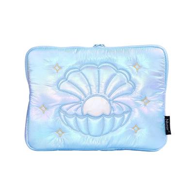 China OEM Adorable Promotional Designer Manufacturer Nbear Custom Blue 11 Sublimation Nylon Laptop Sleeve Bag With Zippers For Women Ladies for sale