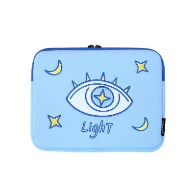 China Cheap Wholesale OEM Custom Copy Adorable Blue 11 Inch Cotton Embroidery Laptop Bags Sleeve Designer For Women Men for sale