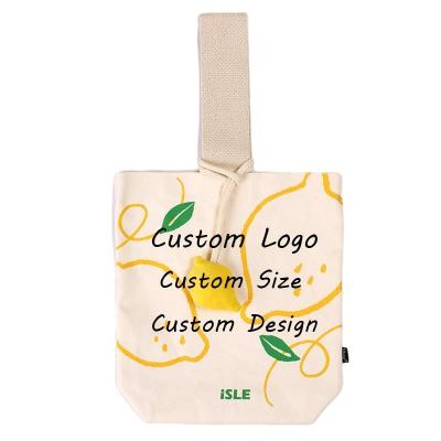 China Custom Promotional Custom Handled Logo Luxury Canvas Eco Friendly Reused Sublimation Tote Shopping Grocery Bag for sale