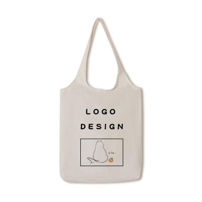 China Wholesale Custom Eco Friendly Cartoon White Logo Handled Recyclable Tote Shopping Bag With Handles for sale