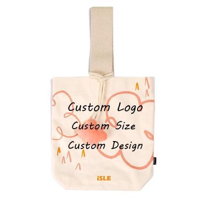 China Custom Custom Handled Logo Blank Canvas Eco Friendly Reused Foldable Women Handled Tote Shopping Grocery Bag for sale