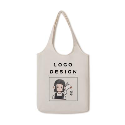 China Wholesale Custom Handled Personalized Eco Friendly Cartoon Women White Foldable Handled Tote Shopping Bag For Teenagers for sale