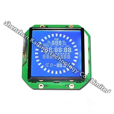 China KDF5214 FSTN Glass Panel with White Backlight STN Negative Transmissive Blue Mode Wide Temperature for sale