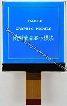 China COG 160*160 LCD Graphic Module FSTN Positive Transflective Wide Temperature with Blue / White Backlight for sale